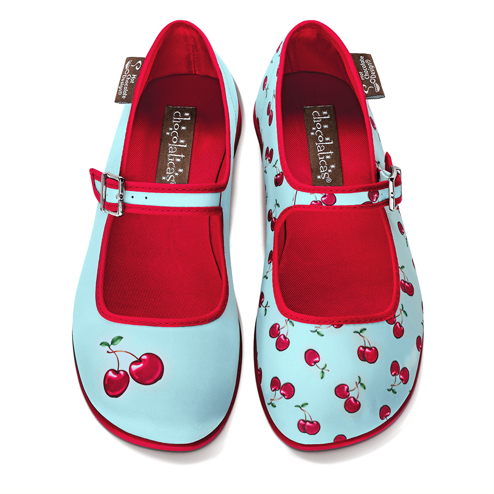 Chocolaticas® Cherry Women's Mary Jane Flat Shoes – Hot Chocolate 