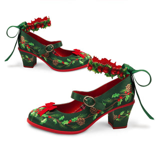 Chocolaticas® Mid Heels Christmas Eve Women's Mary Jane Pump