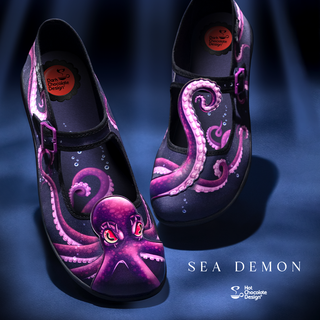 Chocolaticas® Sea Demon Women's Mary Jane Flat